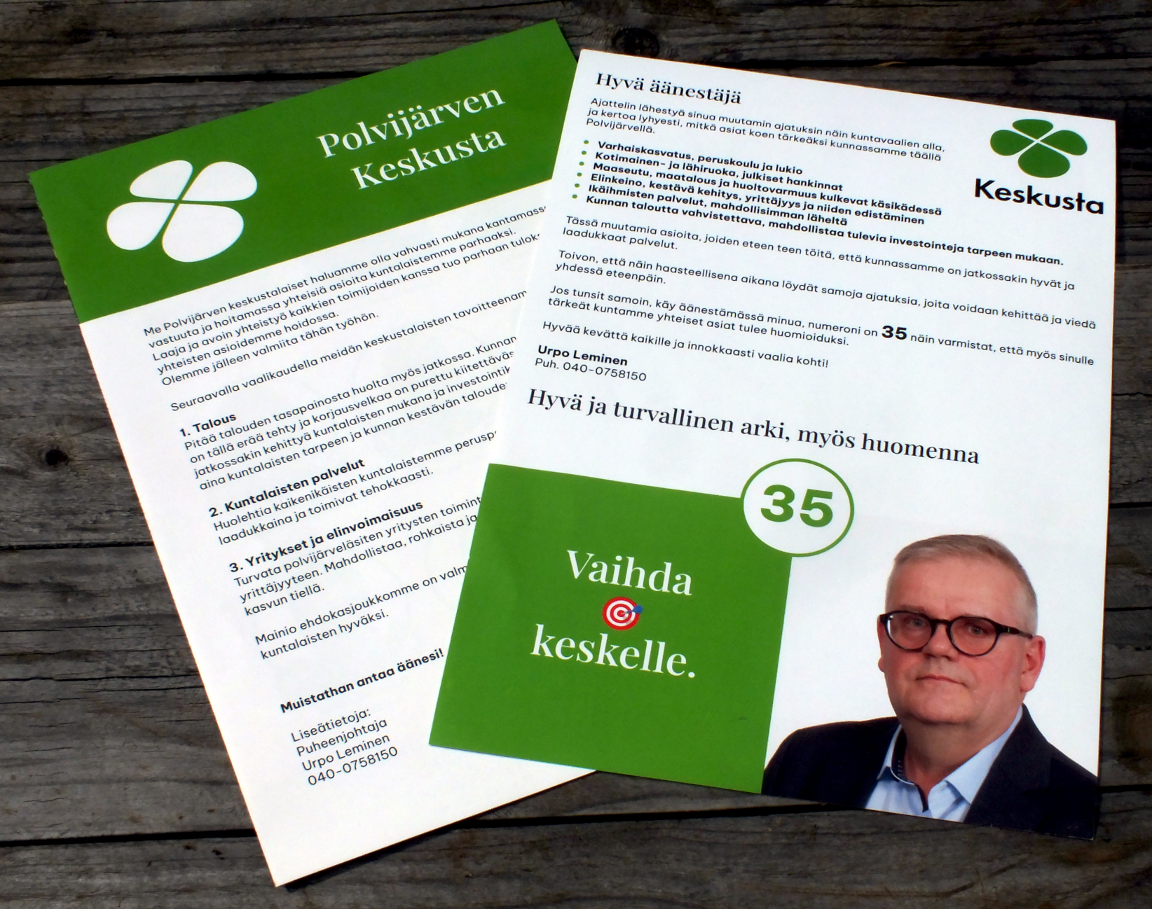 Urpo Leminen Election Flyer